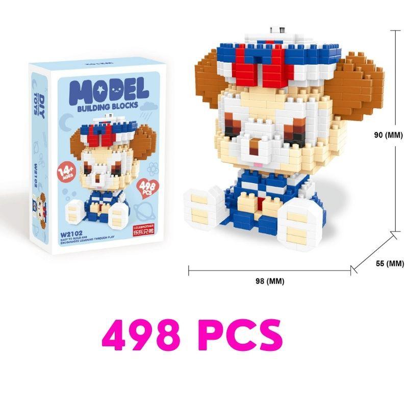 Lego đồ chơi lắp giáp mini hình thỏ 3d hình thú dễ thương