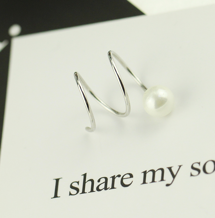 Bông tai lò xo khuyên tai lò xo mix ngọc trai trẻ trung