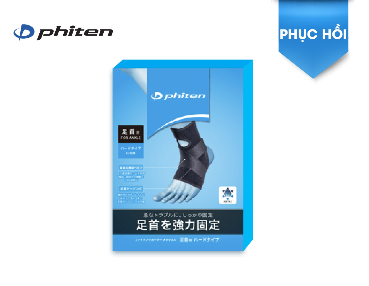 Đai Định Hình Cổ Chân (loại cứng) Phiten Metax Supporter Ankle Firm AP238003/AP238004/AP238005