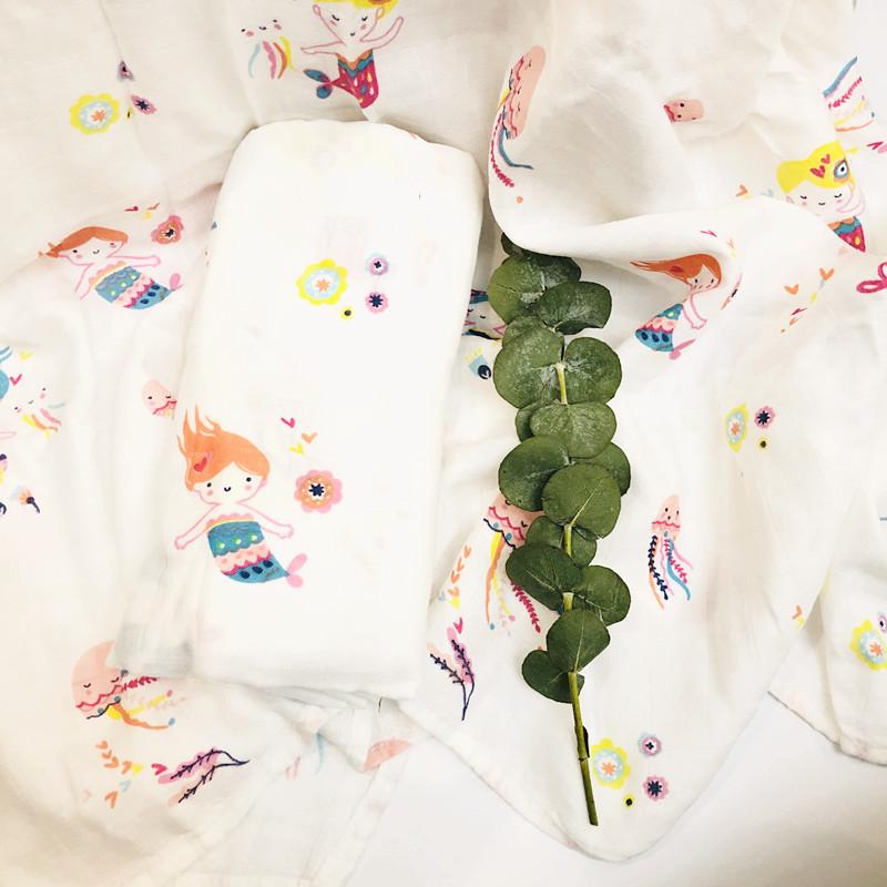 Lớn Size120 Bé Đầm Bé Muslin Chăn Chất Lượng Tốt Hơn Aden Anais Cho Bé Đa Năng Cotton/Tre Chăn trẻ Sơ Sinh Bọc