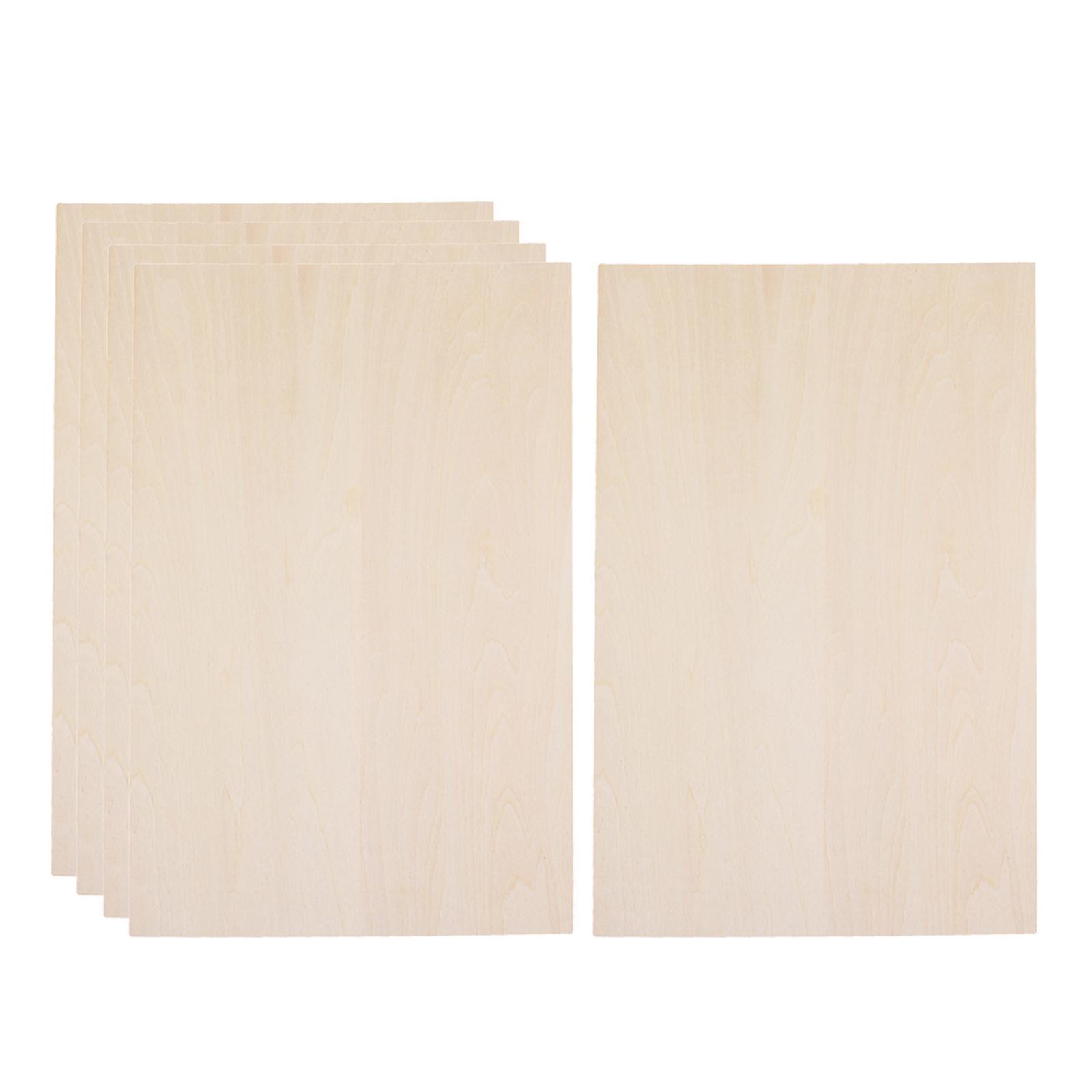 10Pcs Unfinished Wood 200x200x2mm for Mini House Crafts Making Plane Model
