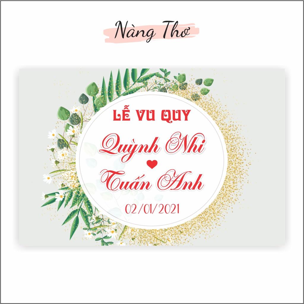Bảng cưới in nội dung theo yêu cầu_DECAL VIP