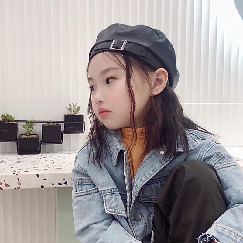 Mới Nón Trẻ Em cho Bé Gái Giả Da Thu Đông Bé Mũ Có Thể Điều Chỉnh Trẻ Em Bé Trai Nón Trẻ Em Mũ Nồi Đô Phụ Kiện