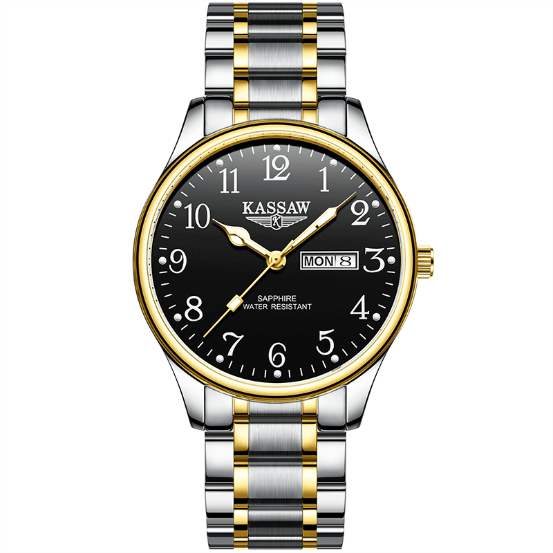 Đồng hồ nam hãng KASSAW K612-2 Kính sapphire ,chống xước,Chống nước 50m ,Bảo hành 24 tháng,dây kim loại ,máy (Quartz),Thiết kế đơn giản và sang trọng