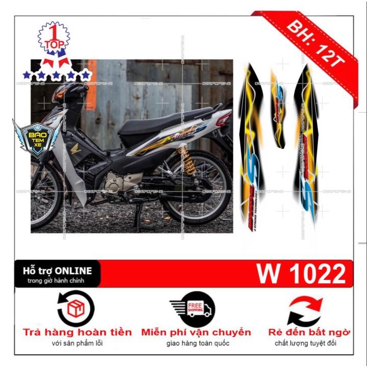 Tem rời dán xe wave a 110 dán xe trắng - Bi Decal