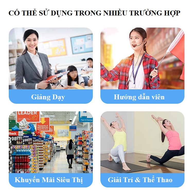 Loa mic trợ giảng Q01 (sử dụng cho việc giảng dạy, hướng dẫn và đào tạo -  pin dung lượng cao 2200mAh )