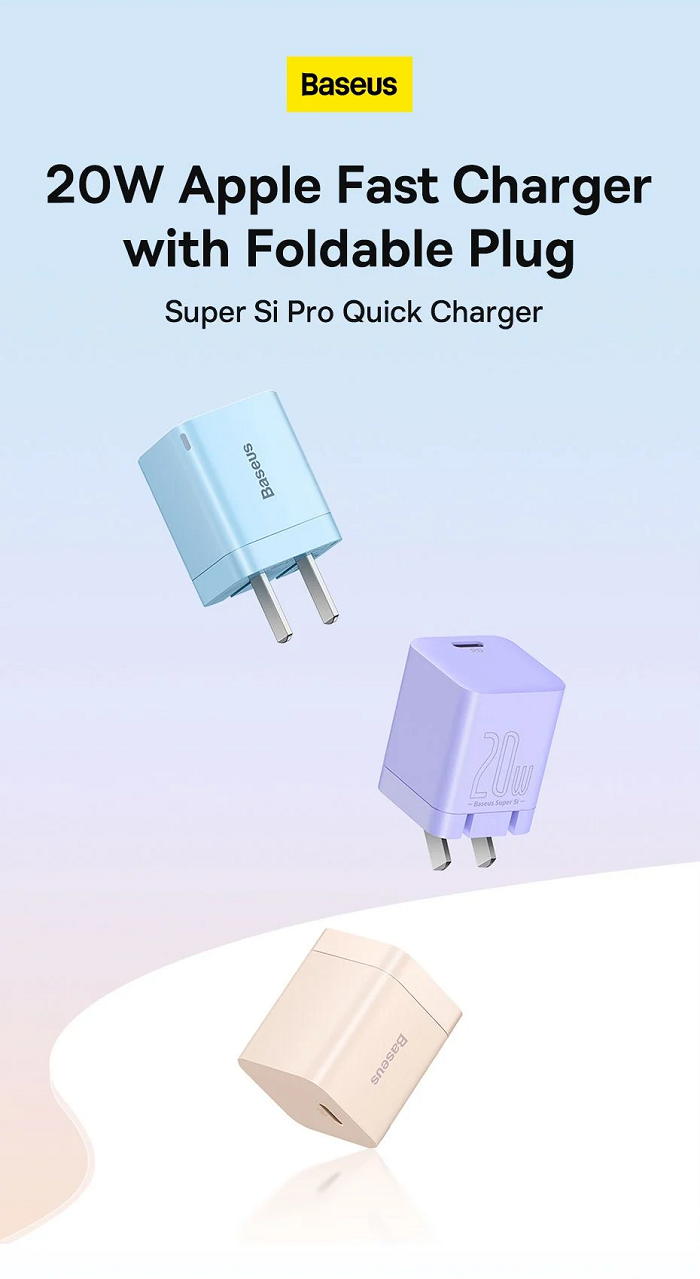 Bộ Cốc sạc và Cáp sạc nhanh Baseus Super Si Pro PD 20W CCCJG20CC-X for iPhone 12 / 13/ 14