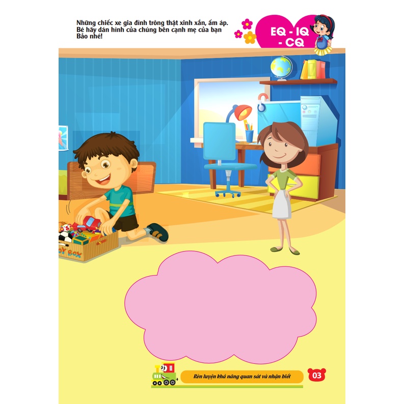 Bóc Dán Hình Thông Minh IQ-EQ-CQ 150 Miếng Dán Hình Thông Minh - Phương Tiện Giao Thông