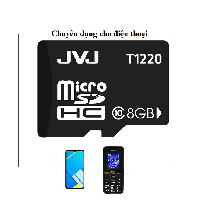 Thẻ nhớ microSDHC JVJ 8G C10  - Thẻ nhớ tốc độ cao