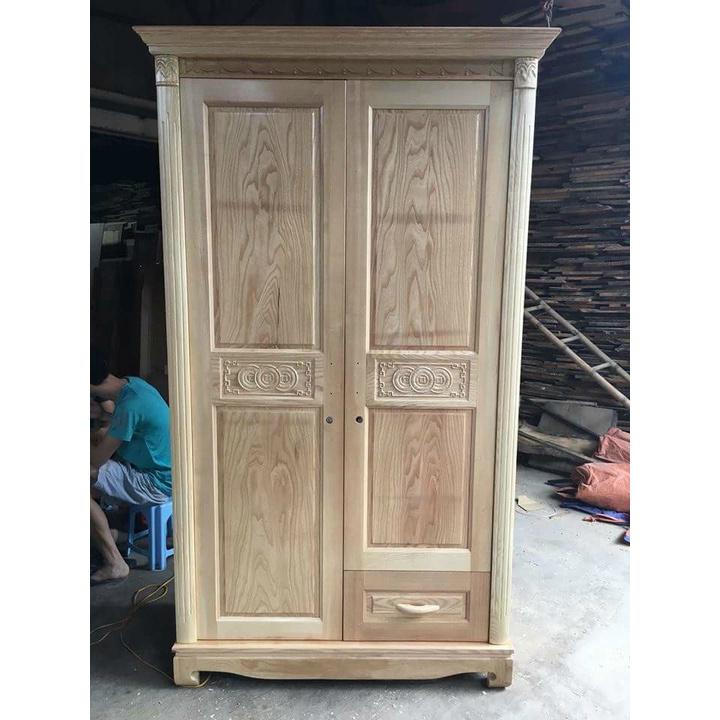 Tủ quần áo 2 cánh gỗ sồi Nga