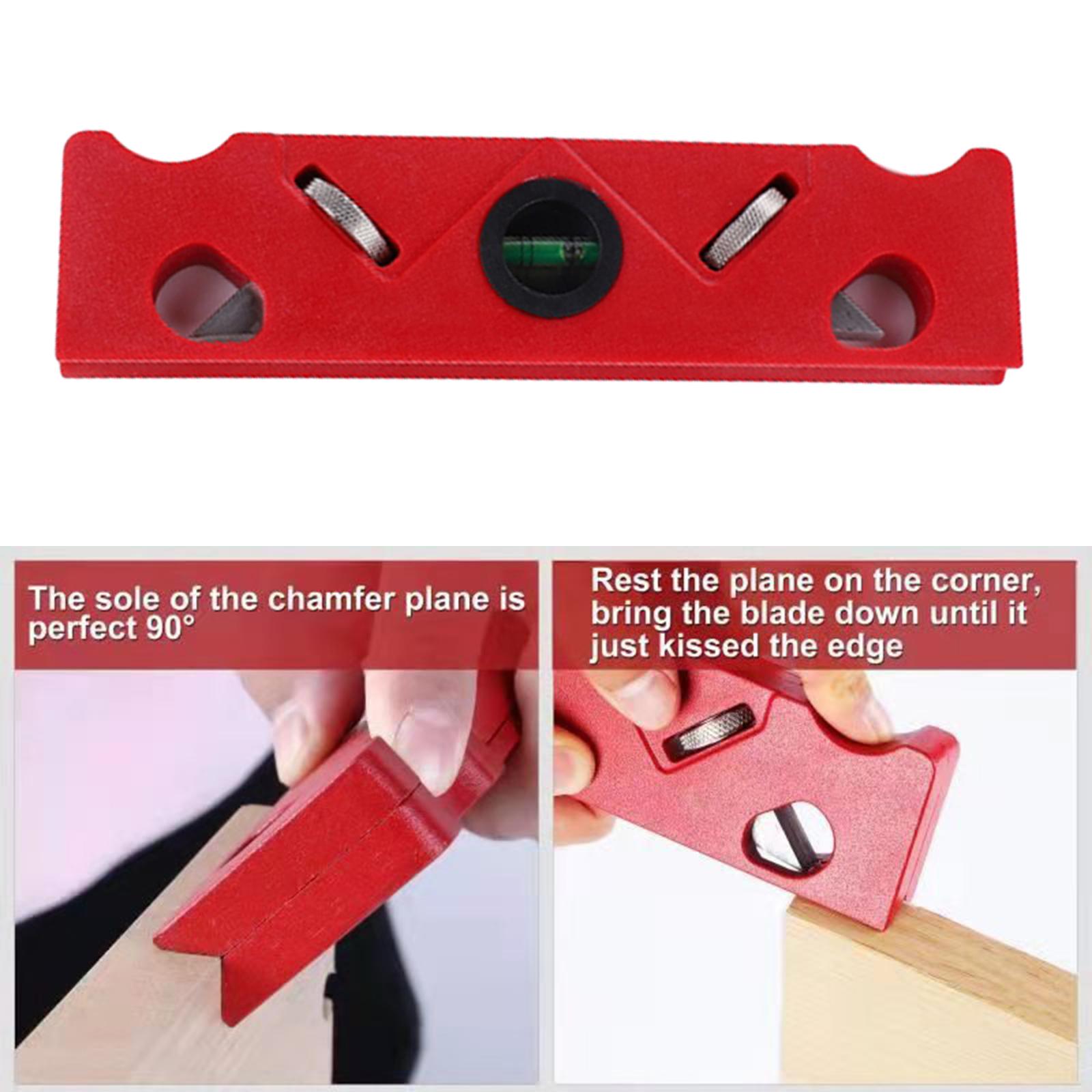 Woodworking Edge Planer Chamfer Hand Planer - 45 Degree Hand Planers Red