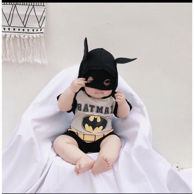Body siêu nhân mũ đội cho bé trai - siêu nhân nhện - siêu nhân batman - siêu nhân xanh - áo quần trẻ em