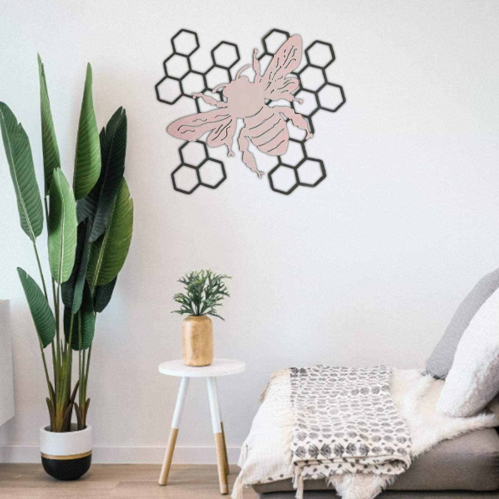 2x Bee  Garden Decor Iron Silhouettes Tree Ornament Art Decor