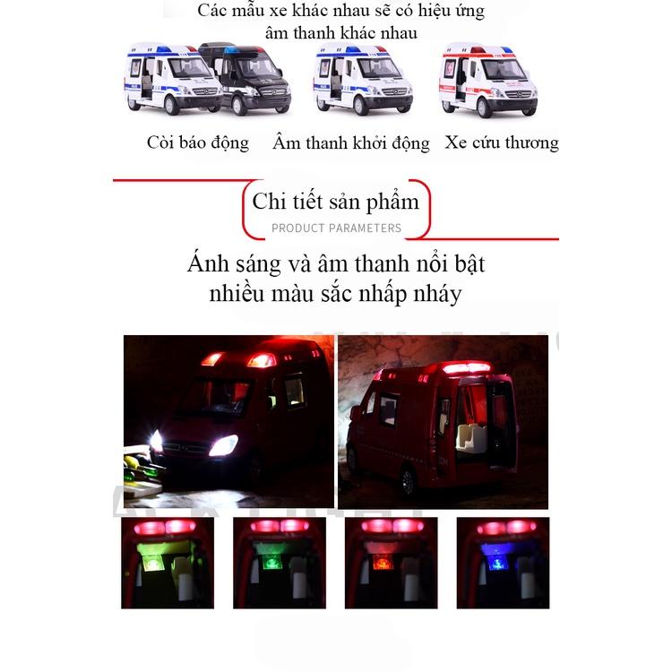 Đồ chơi KAVY xe cảnh sát có nhạc, đèn, chạy cót, mở được tất cả cánh cửa hiệu Mercedes Benz