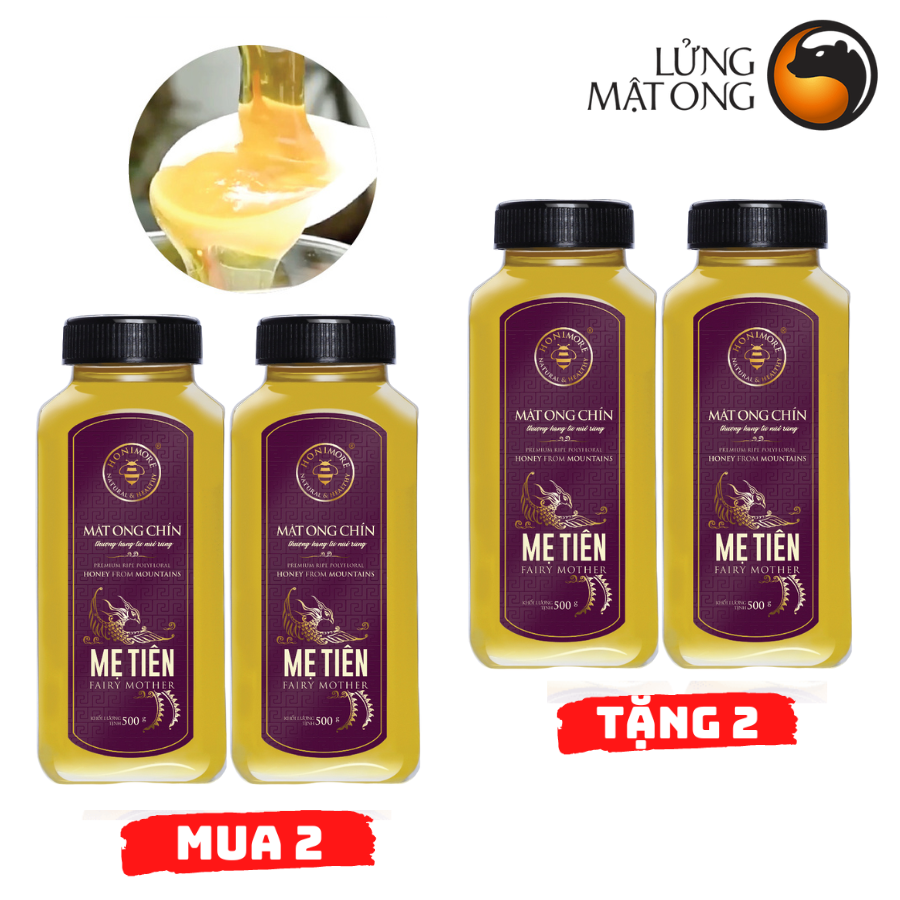 Mật ong nguyên chất thượng hạng Mẹ Tiên Honimore 500g/chai - mật ong rừng