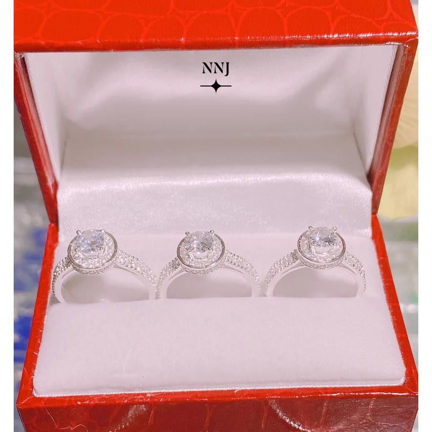 Nhẫn nữ bạc ta đính đá MS65d