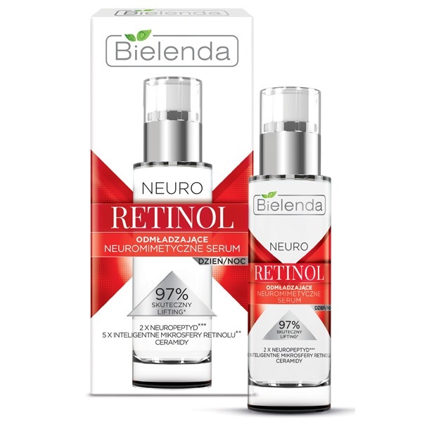 Tinh chất chống lão hóa Bielenda Neuro Retinol Neuromimetic Rejuvenating Serum Day Night - 30ml