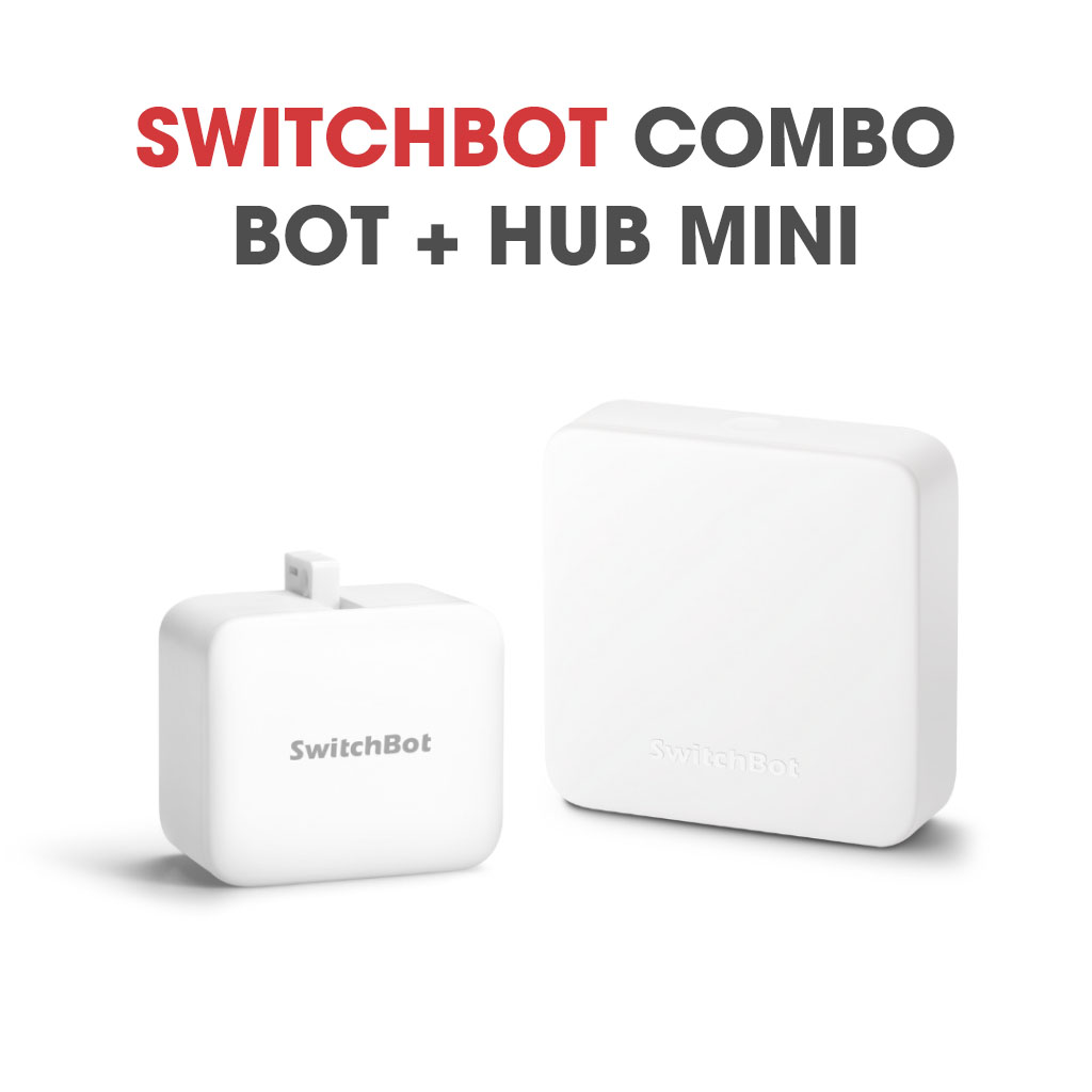 Combo Công Tắc Bot + Điều khiển trung tâm Hub Mini - Switchbot Bot + Switchbot Hub Mini - Hàng chính hãng