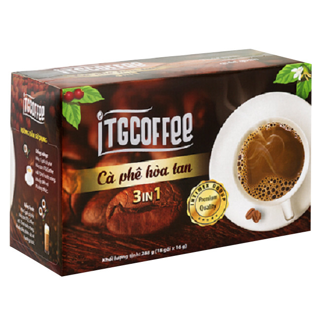 Cà phê hòa tan ITGCOFFEE 3in1 - Đậm đà vị cà phê, béo thanh vị sữa - Hộp 18 gói x 16g