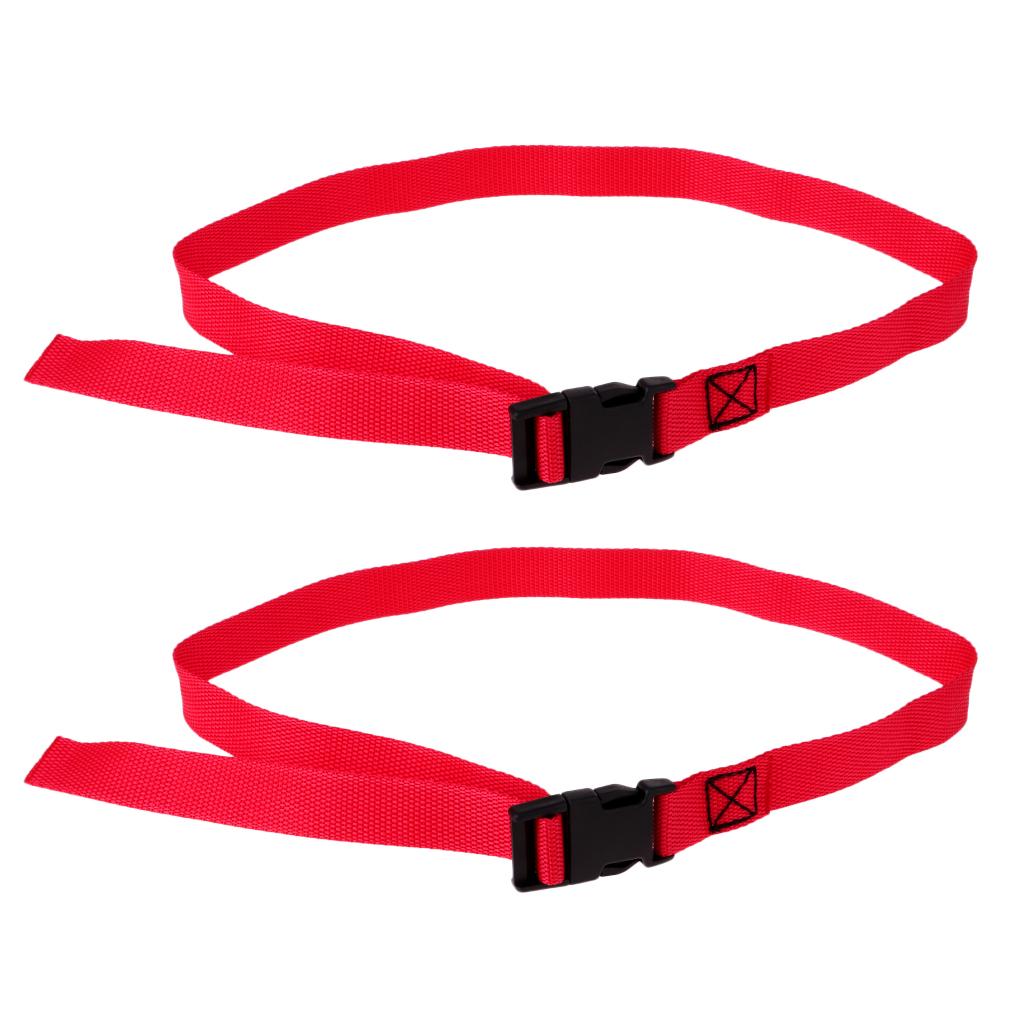 2pcs 39.Golf Trolley Webbing Straps/Luggage Tie down Straps with Quick Release Buckle