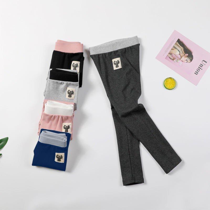 Quần legging cho bé gái 6-45kg mặc thu đông chất len tăm CAT