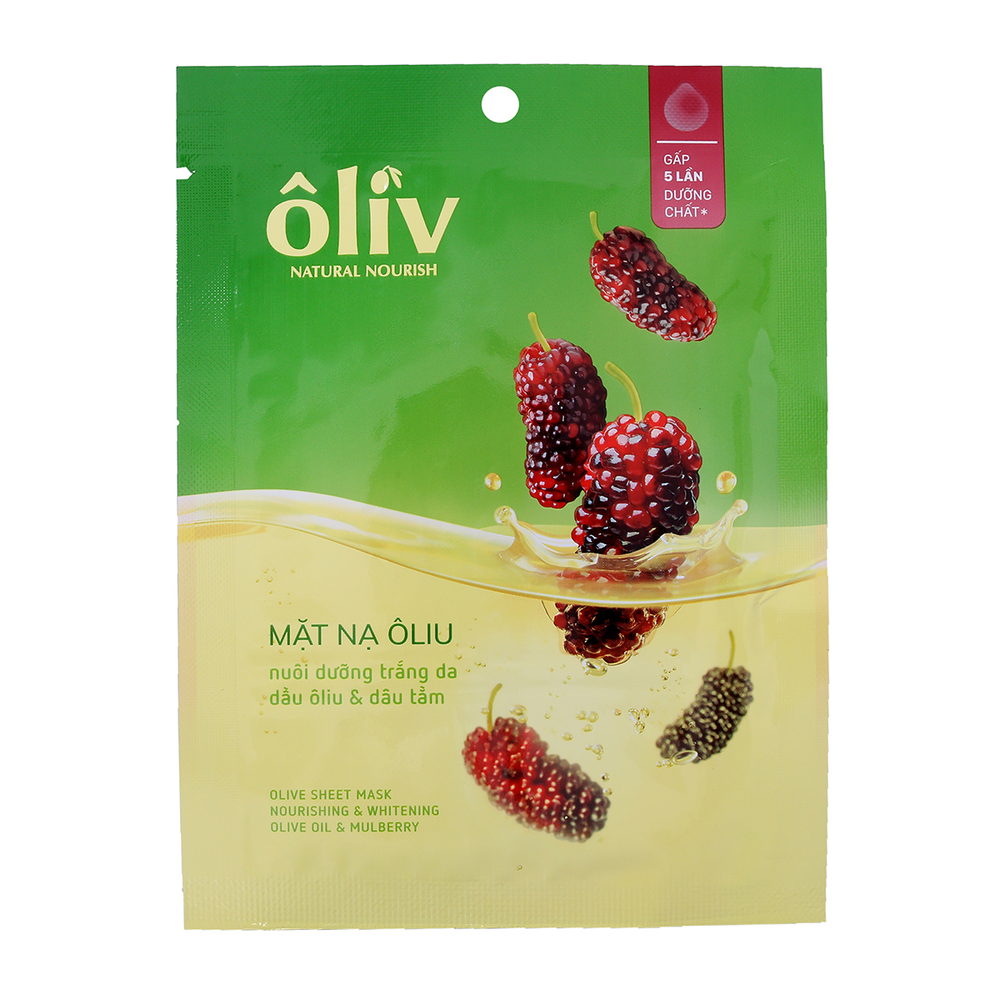 Mặt Nạ Nuôi Dưỡng Trắng Da Dầu Ôliu Và Dâu Tằm Ôliv Natural Nourish 20G