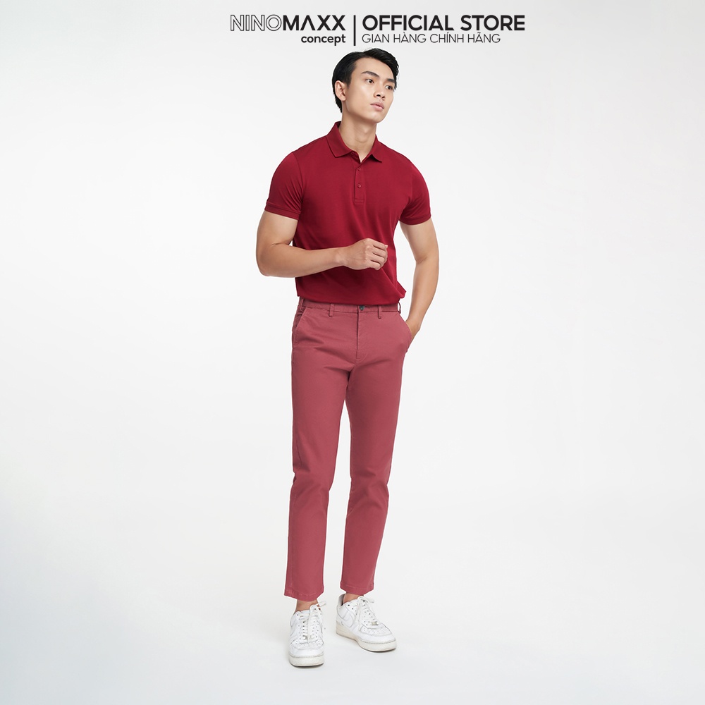 N&amp;M Áo Polo Nam Tay Ngắn cổ bẻ chất liệu Cotton Form Travel Fit trẻ trung 2203013