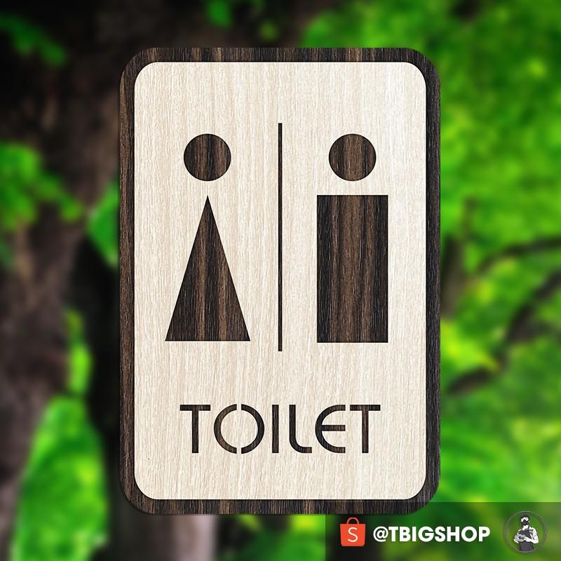 6 Mẫu bảng nhà vệ sinh (toilet) bằng gỗ phong cách hiện đại | trang trí homestay