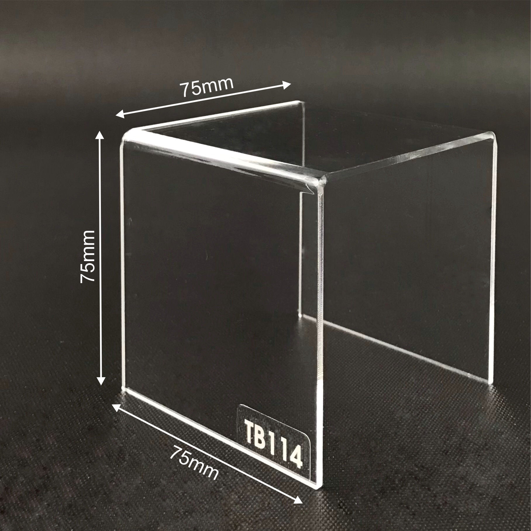 Kệ trưng bày mica 3 mặt uốn Enter TB114 75x175x75mm mica dày 2mm