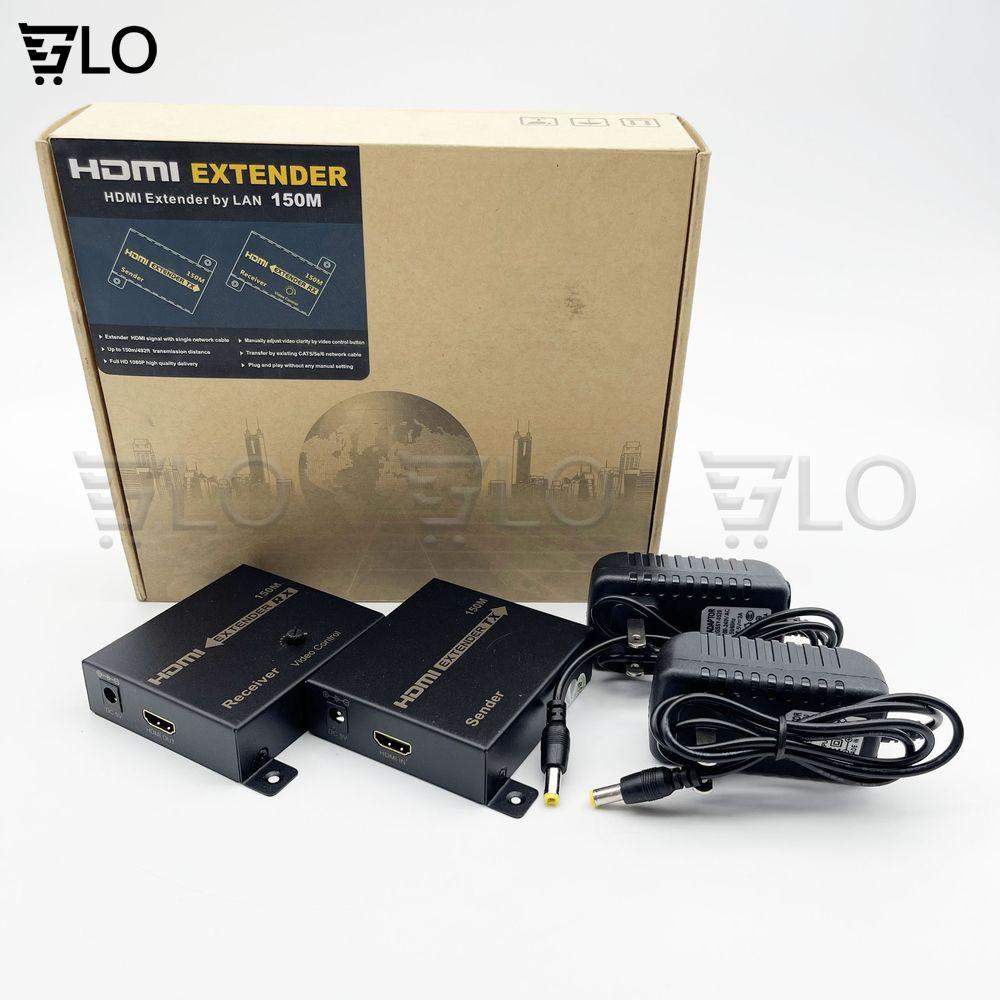 Bộ Thiết Bị Nối Dài HDMI Bằng Dây Lan 120-150m (Hdmi Extender 150m) - Bộ Kích Tín Hiệu HDMI Chống Nhiễu Cực Tốt