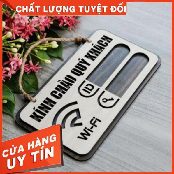 Bảng Gỗ Trang Trí Decor - Mẫu Wifi, Password - Bảng Gỗ Woody