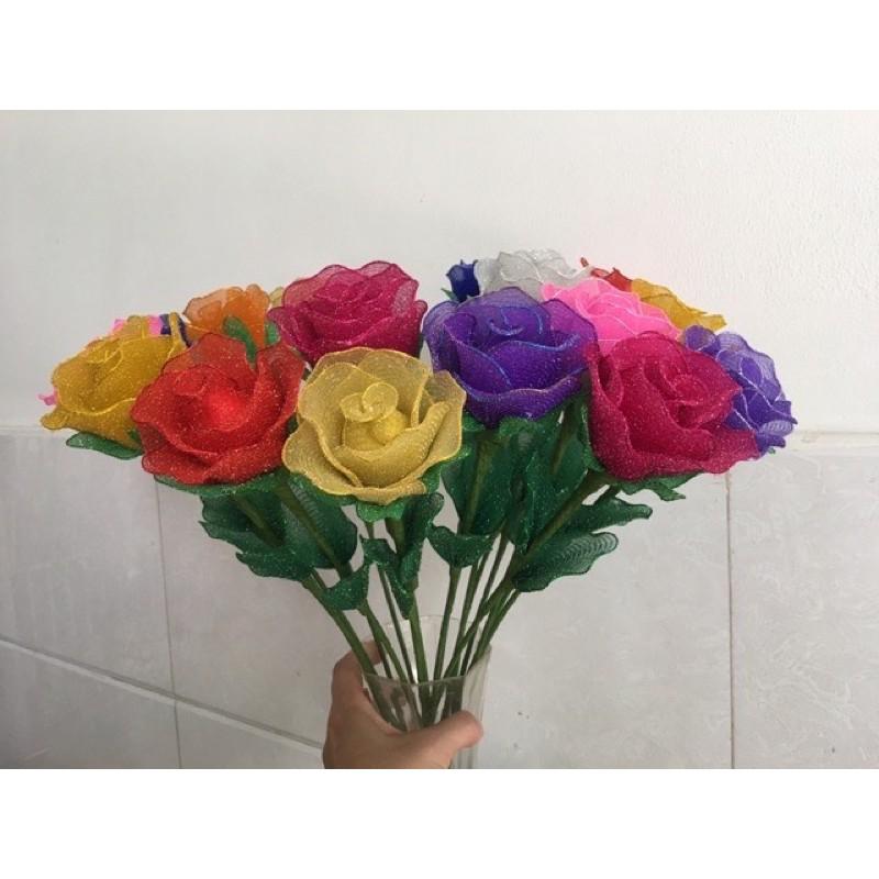 Hoa hồng voan kim tuyến