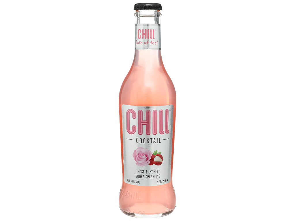 Nước trái cây lên men Chill Origin vị hồng vải chai 275ml