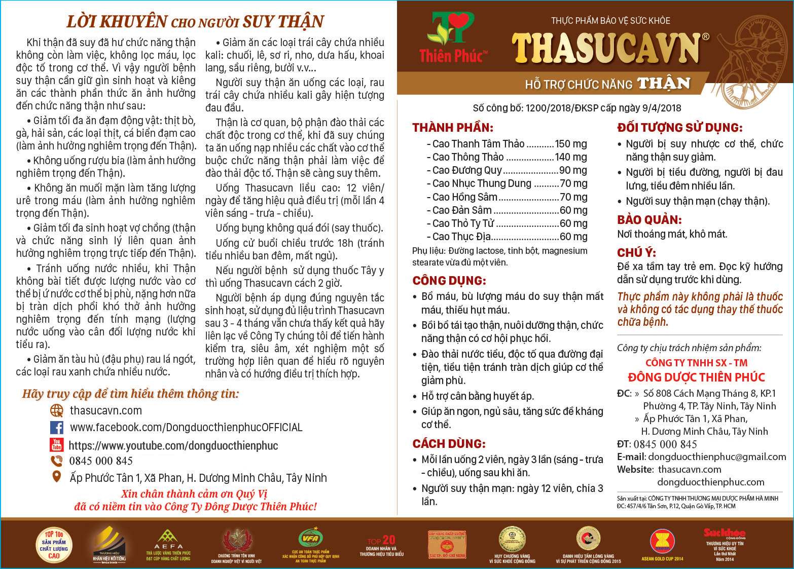 THASUCAVN - PHỤC HỒI CHỨC NĂNG THẬN