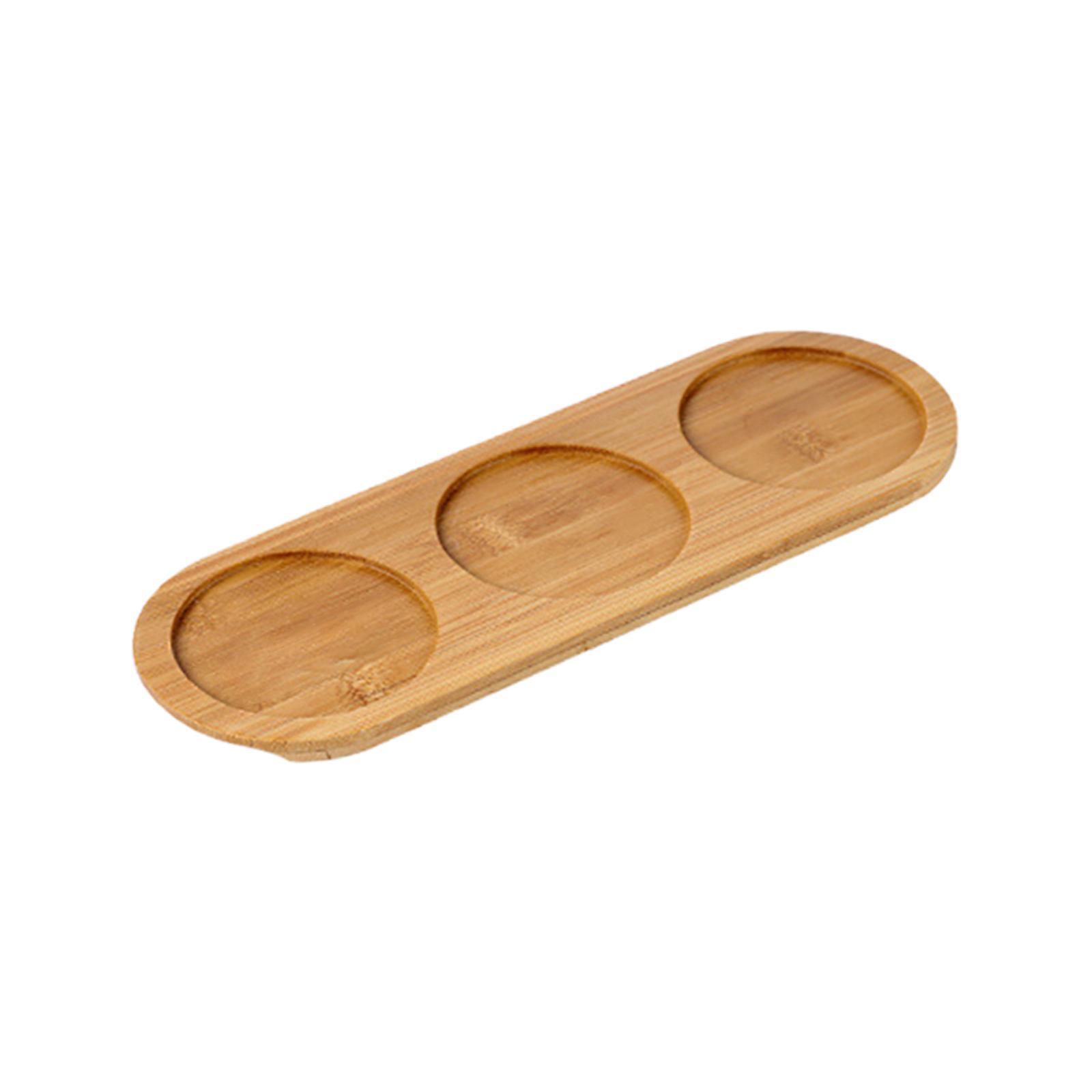 Practical Bamboo Service Tray Durable Food Dispenser Bamboo Food Tray Display Tray Food Platters for Toilet Living Room Outdoors Home Decor