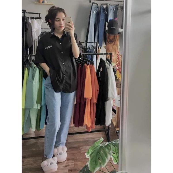 - - ÁO SƠ MI TAY LỠ THÊU SADBOIZ - - mẫu hot 2022