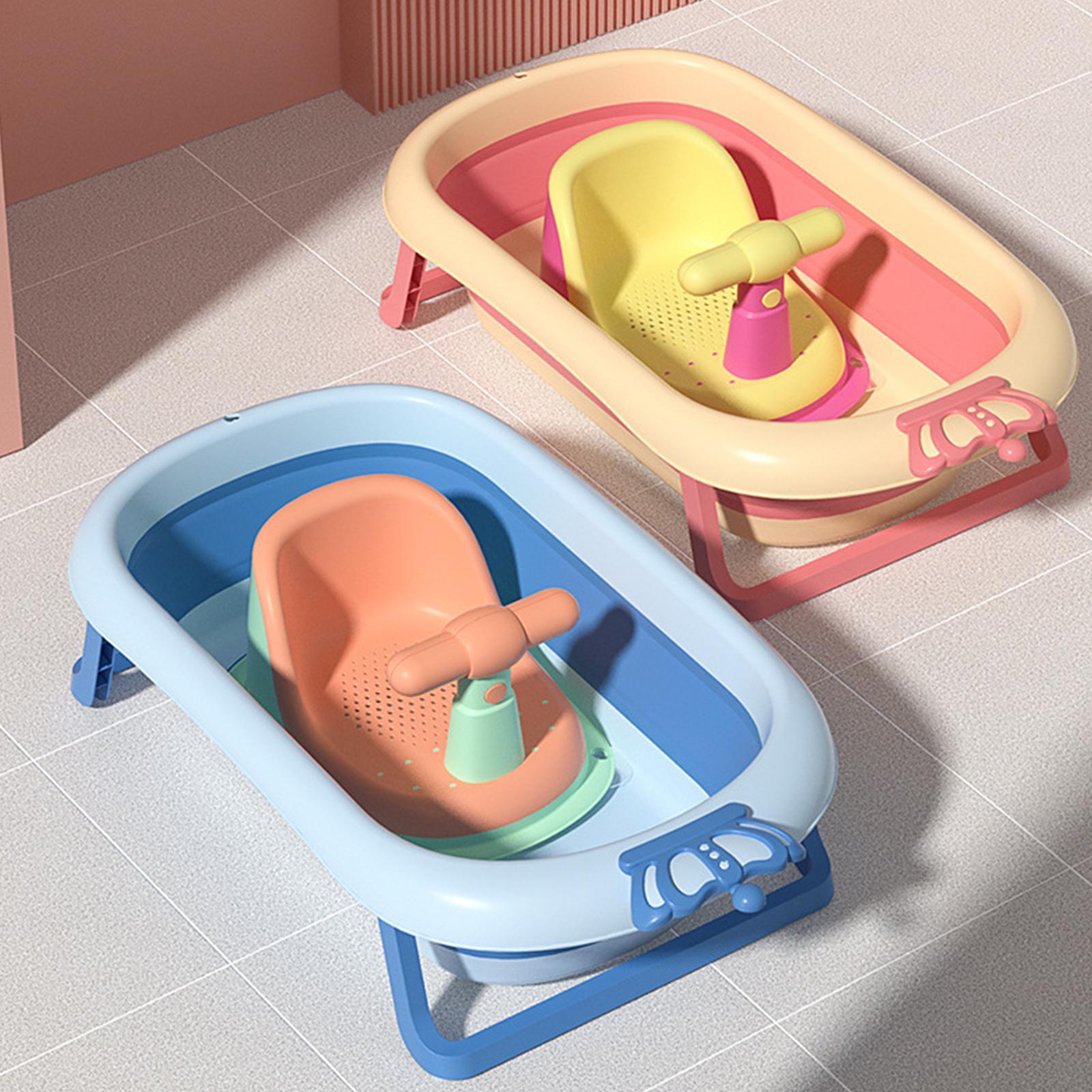 Baby Bath Seat Baby Bathtub Seat for Bathing Yellow Pink