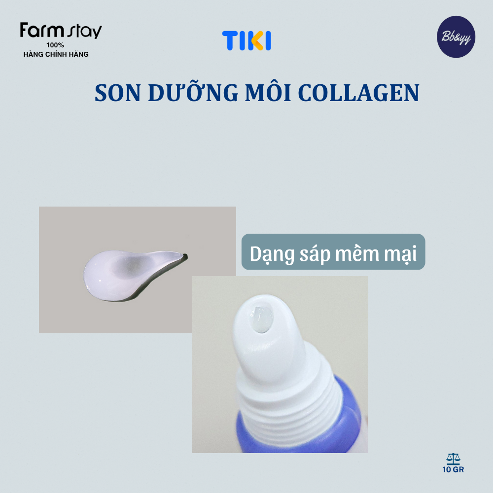 Son dưỡng môi Collagen _ Farmstay Real Collagen Essential Lip Balm