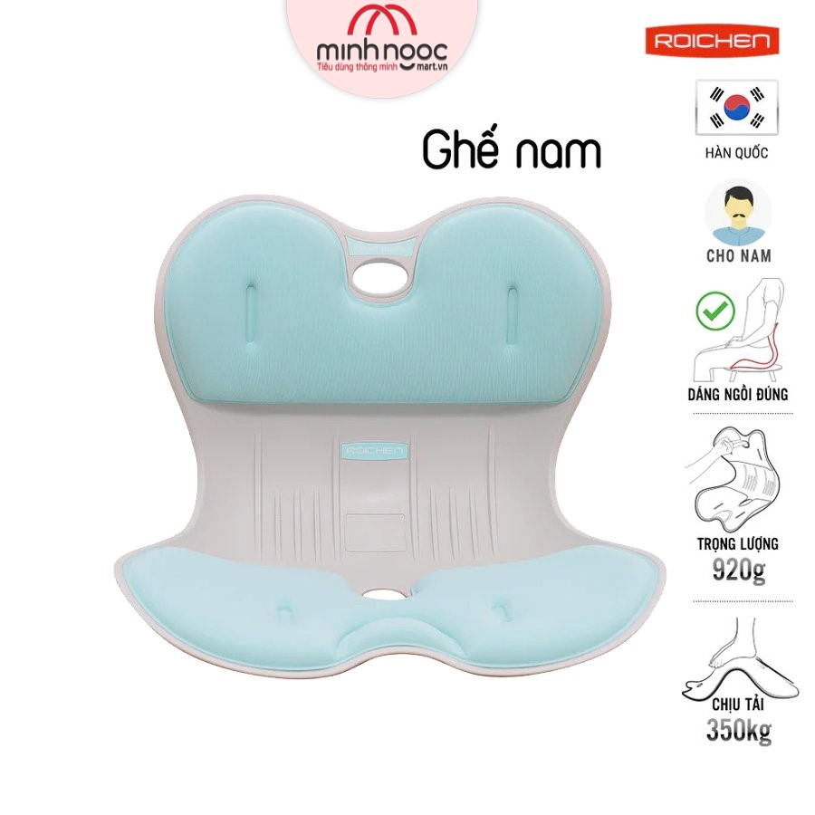 Ghế chỉnh dáng ngồi đúng – Roichen Hàn Quốc Made in Korea. Dùng cho Nam, Nữ, Trẻ em. Hàng chính hãng – Ghế Nam, Xanh dương