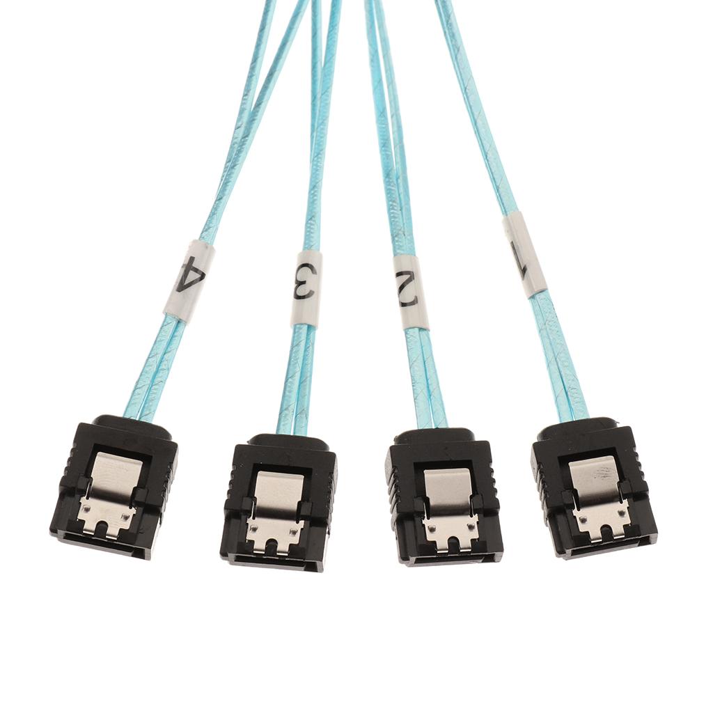 Mini SAS 26pin To 4X SATA Hard Drive Adapter Cable Cord 30AGW