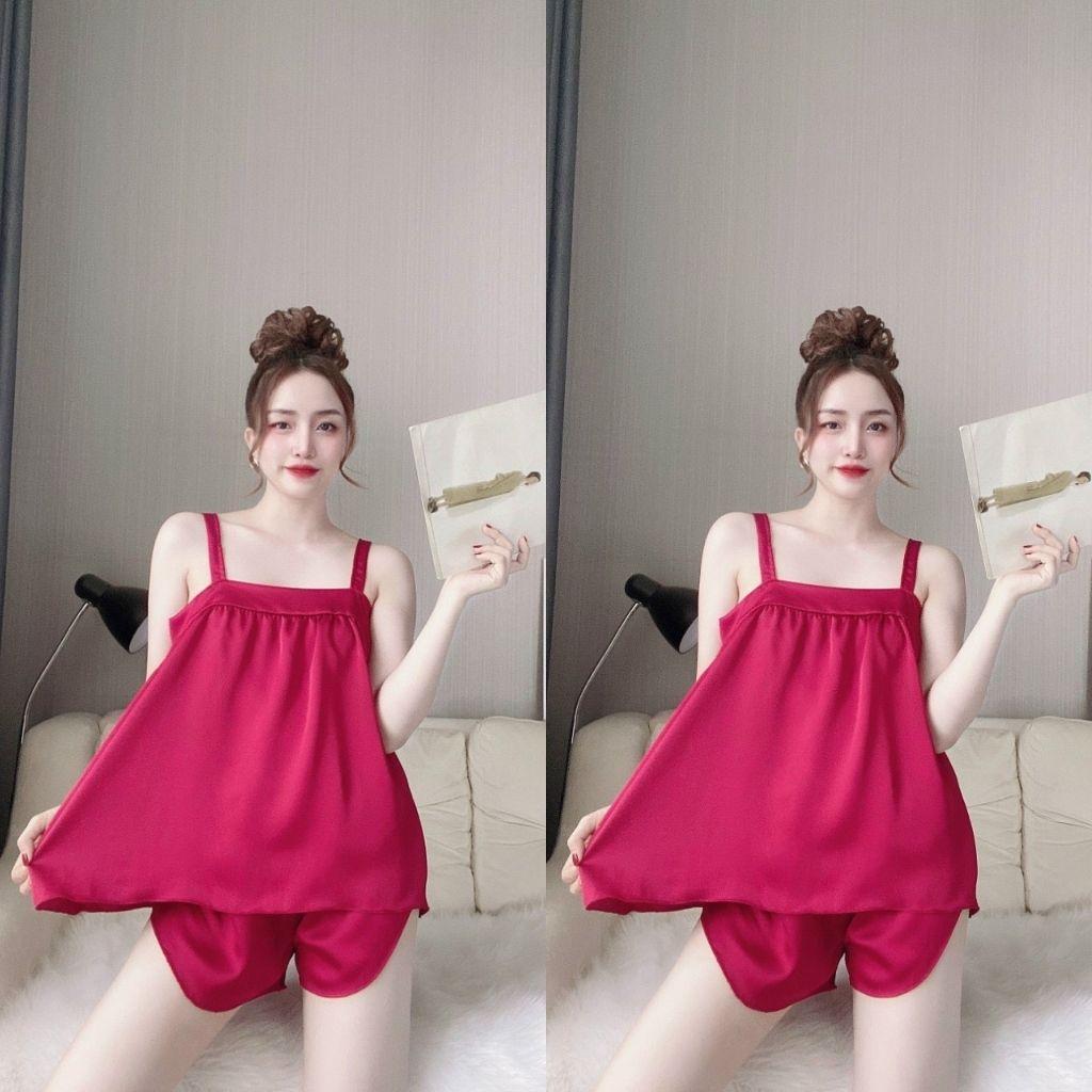 Đồ Ngủ Nữ Đồ Ngủ Sexy lụa Satin cao cấp mềm mại xinh xắn < 60KG