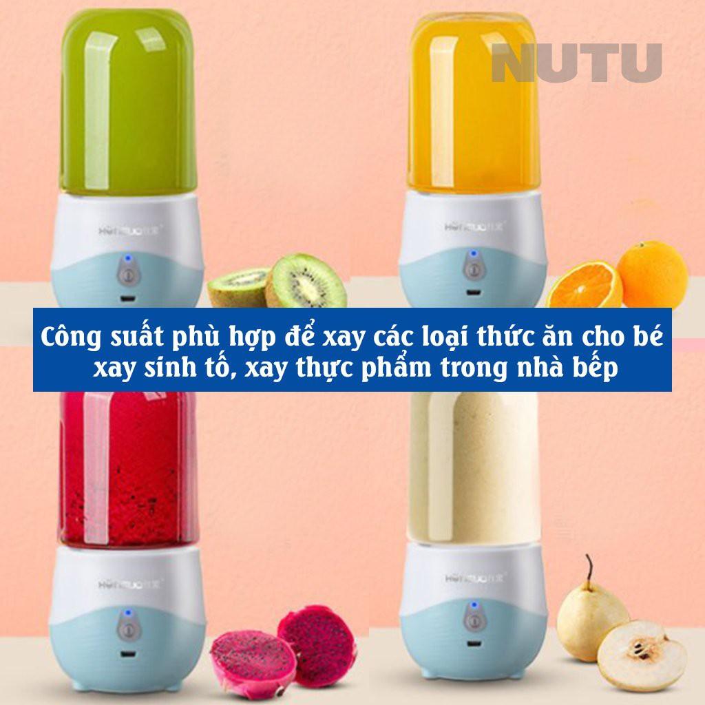 Máy Xay Mini Sạc Điện Usb, Nhỏ Gọn, Máy Say Sinh Tố Thể Tích 300ML