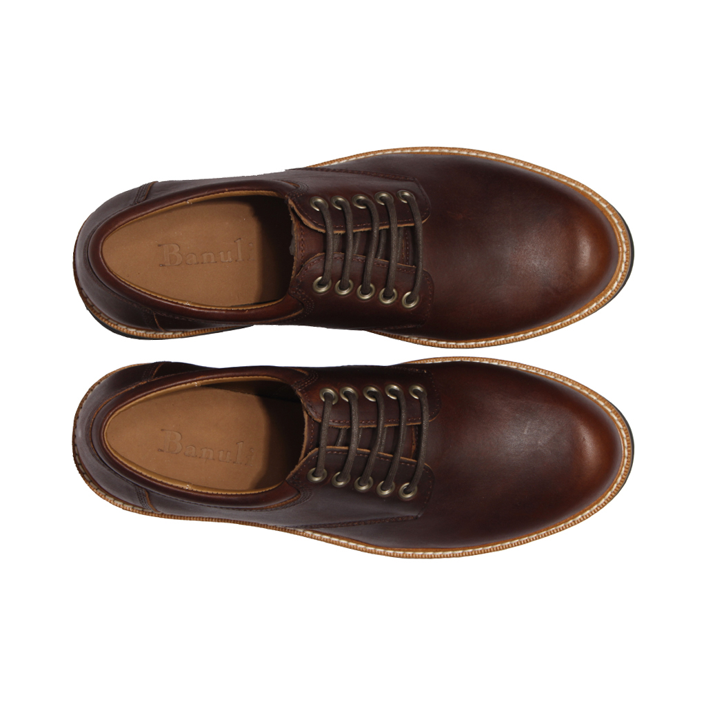 Giày Tây Nam Công Sở Banuli Da Bê Italian Dây Buộc Cap Toe Oxford H1CO2 (Da Veg Itali Mềm Dẻo, Đế Siêu nhẹ, Bảo Hành Trọn Đời)