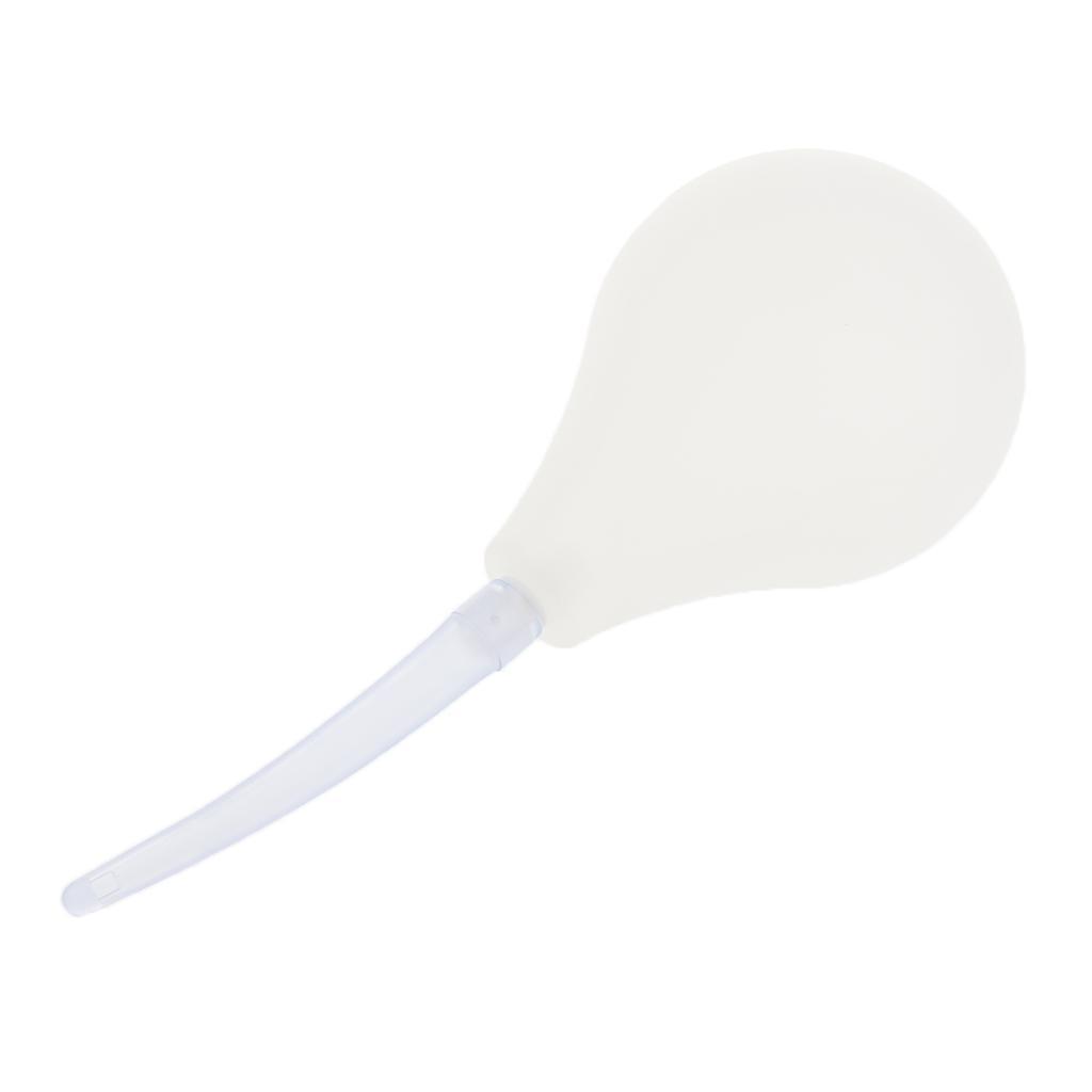 224ml Men Women Enema Bulb Clean Anal Silicone Douche with Nozzle Set White