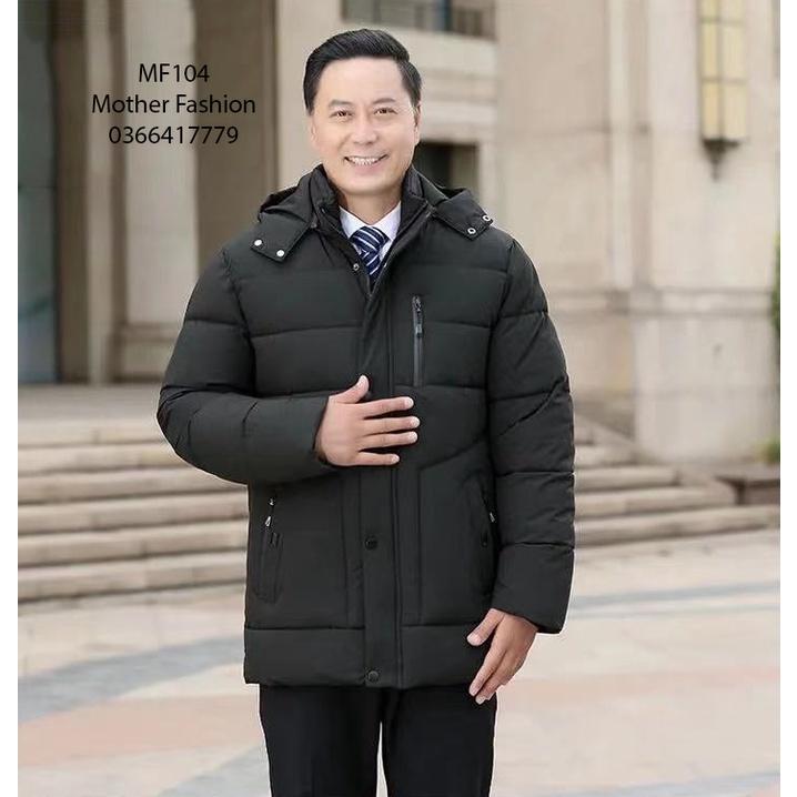 Áo phao lót lông nam trung niên, áo khoác cho bố cho ông MF104