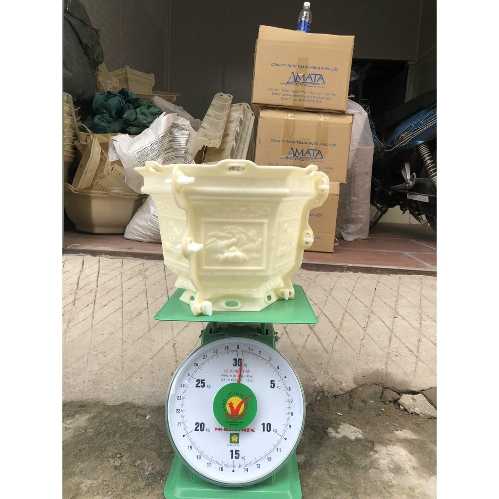 Khuôn chậu ABS lục giác rộng 25cm có lòng trong
