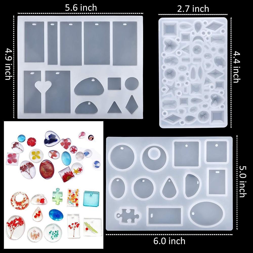 Bộ Khuôn Silicon Làm Khối Cầu,Vòng Tay,Nhẫn,Dây Chuyền,Vòng Cổ Kèm Khoan Tay Đồ Trang Trí Làm Resin Handmade..