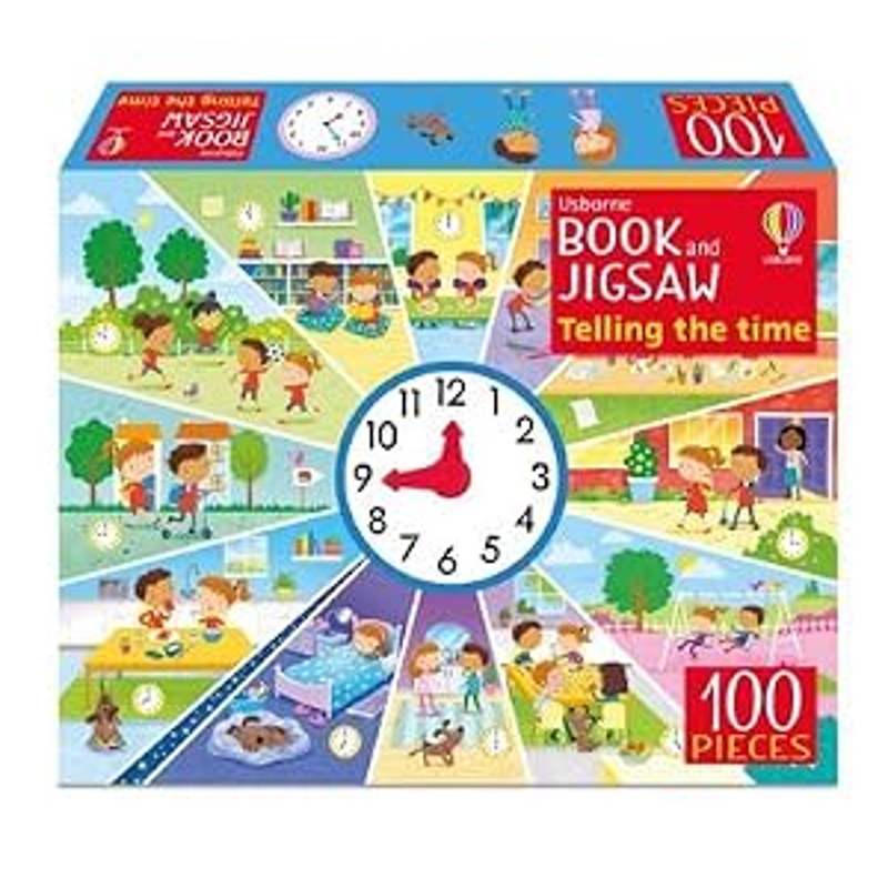 Sách 100 Pcs Book & Jigsaw Telling The Time