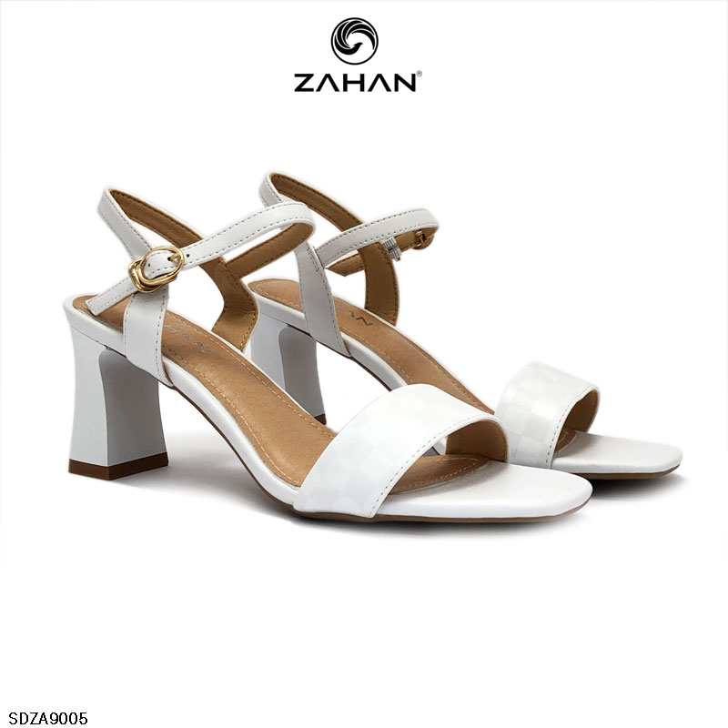 Sandal quai đơn, dập bóng, 6 cm SDZA9005