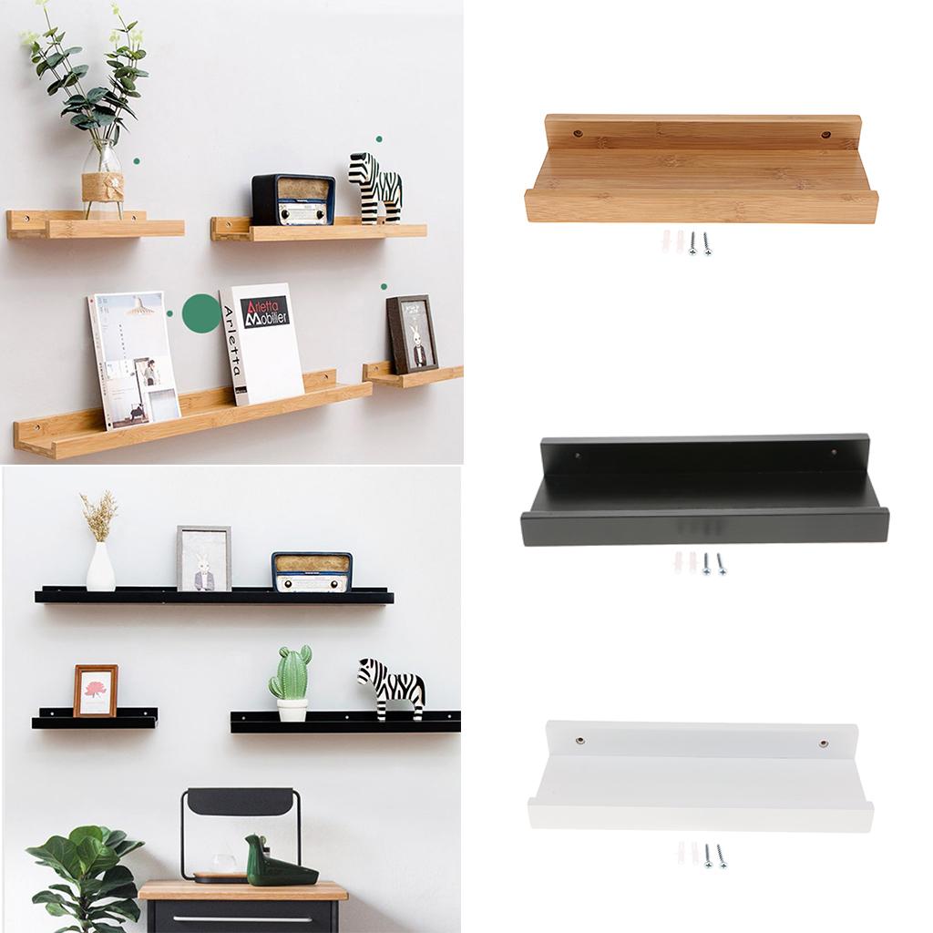 Wooden Wall Mounted Floating Display Storage Shelf Home Decor